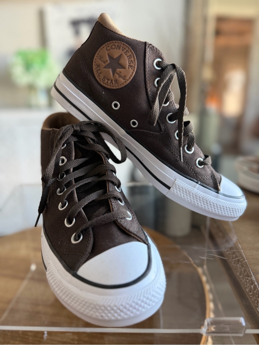 CONVERSE ALL STAR…Brown High-Top Sneakers… NEW no tags…